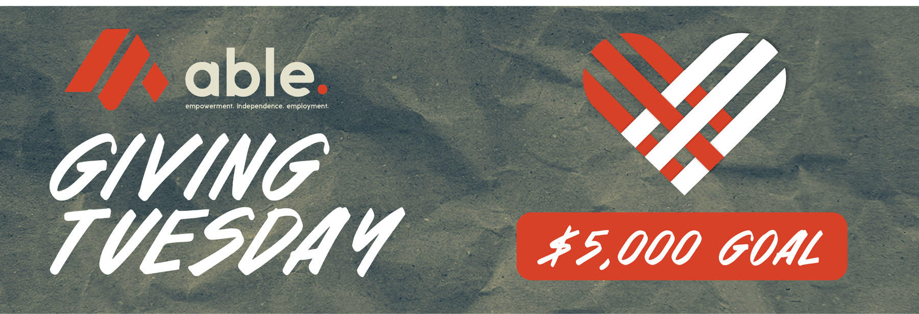Able Giving Tuesday campaign banner